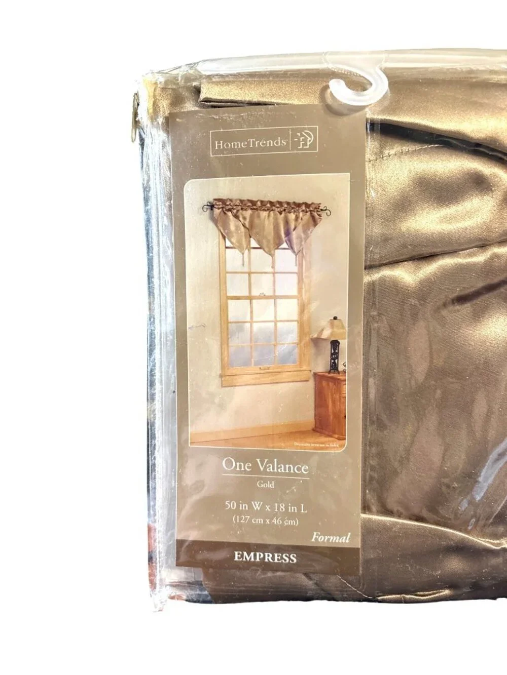 Hometrends Empress Gold Window Valance Curtain 50